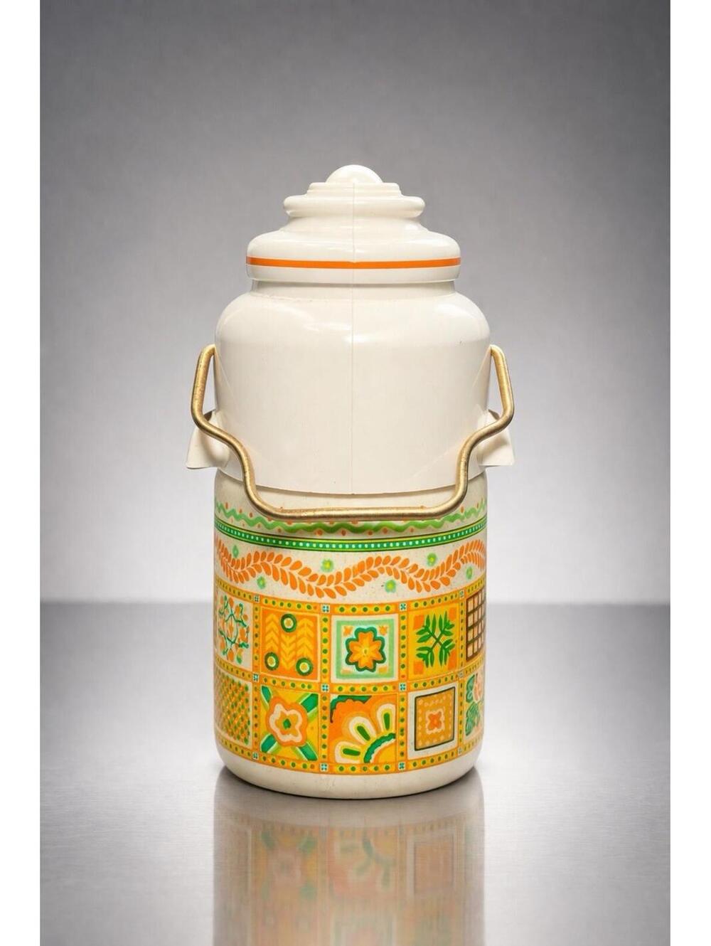 Avon 1970s Patchwork Cologne Mist Bottle Plastic Bottle Decanter, 2.25x5”